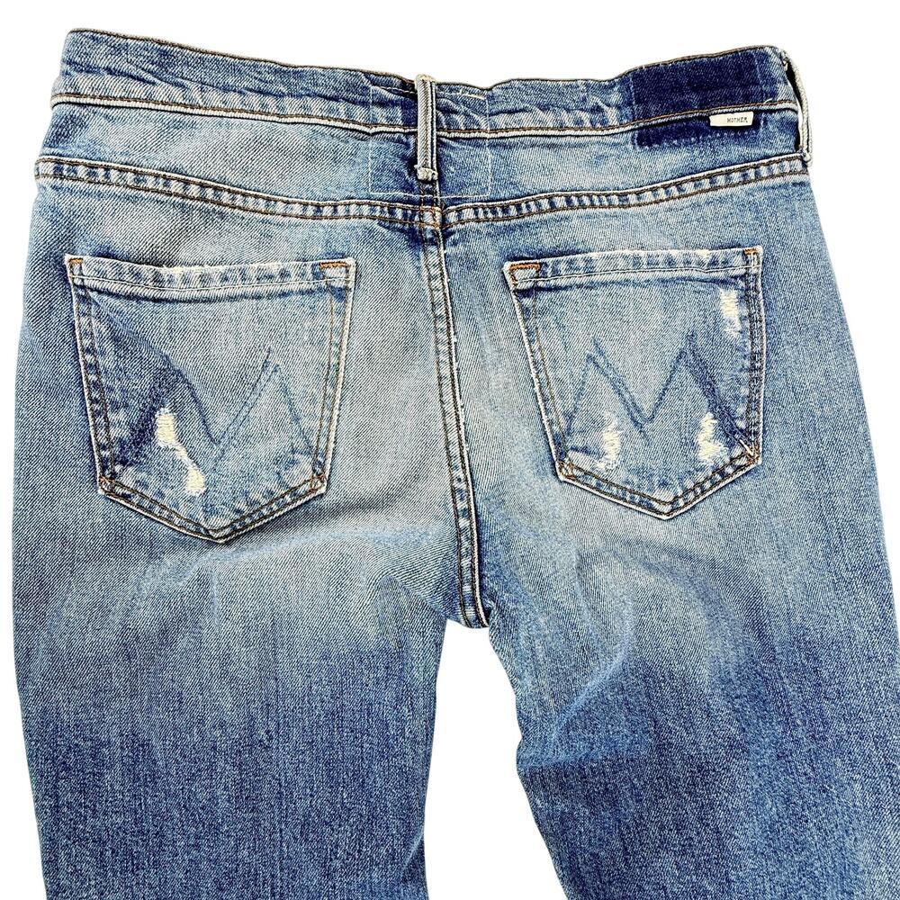 Mother Superior The Flirt Cold Feet Frayed Distressed Denim Jeans Sz 28 Ankle - Picture 2 of 12